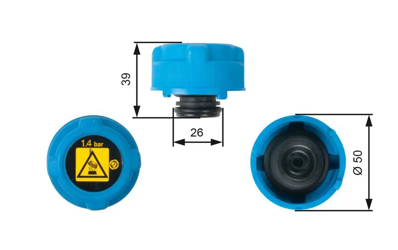 GATES RC216 Крышка расширительного бачка