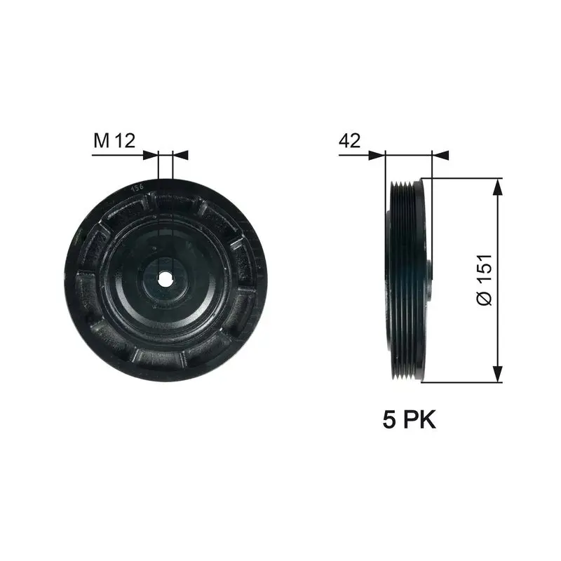 GATES TVD1116 Шкив коленвала