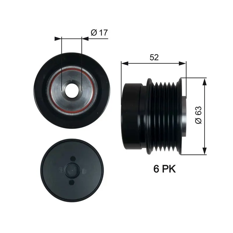 OAP7187 Шкив генератора OAP7187