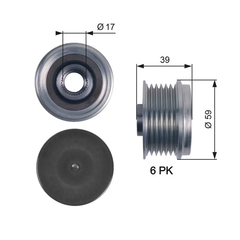 GATES OAP7113 шкив генератора