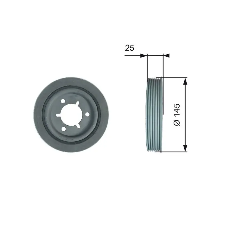 Gates TVD1056 Шкив коленвала