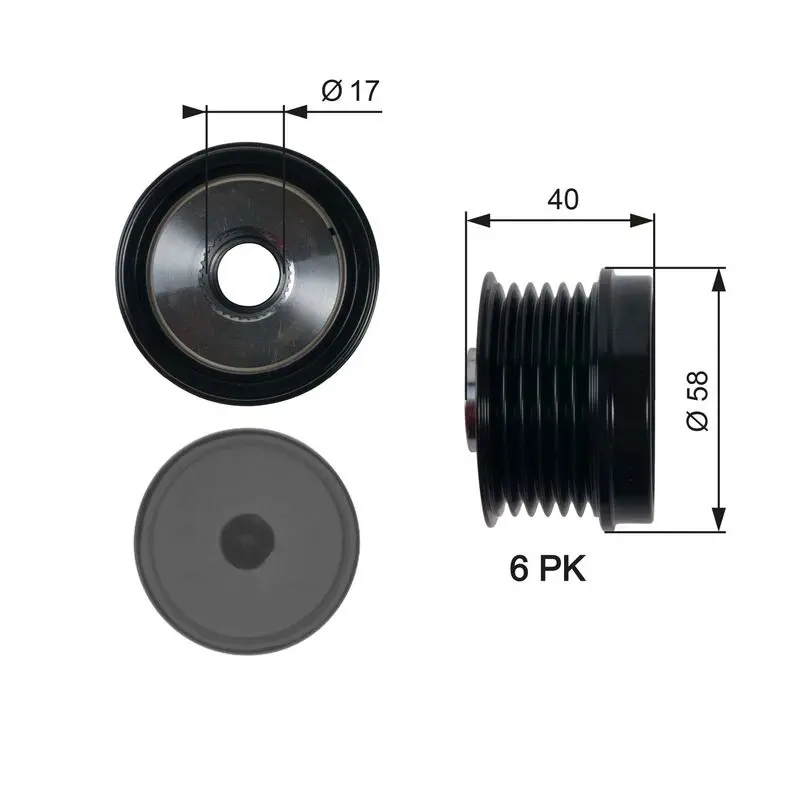 Gates OAP7158 Шкив генератора