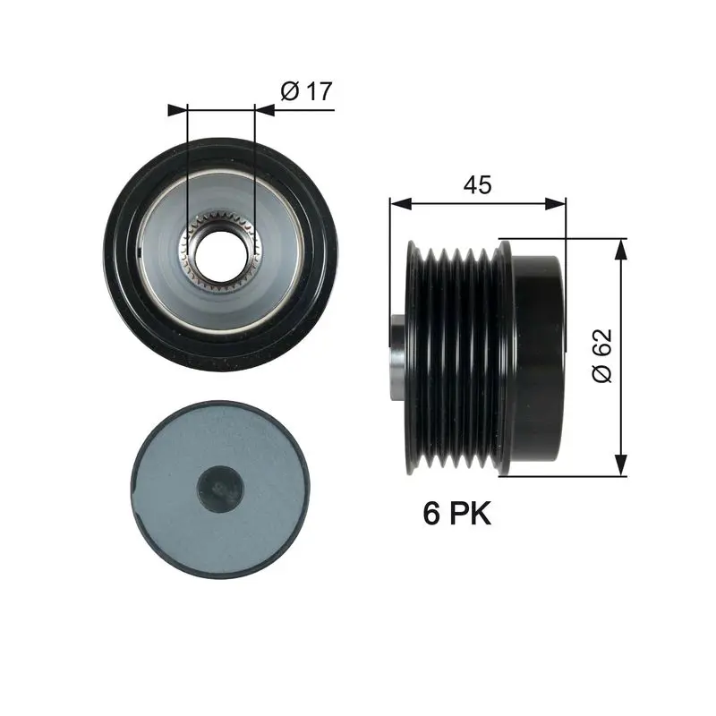 OAP7180 Шкив генератора OAP7180