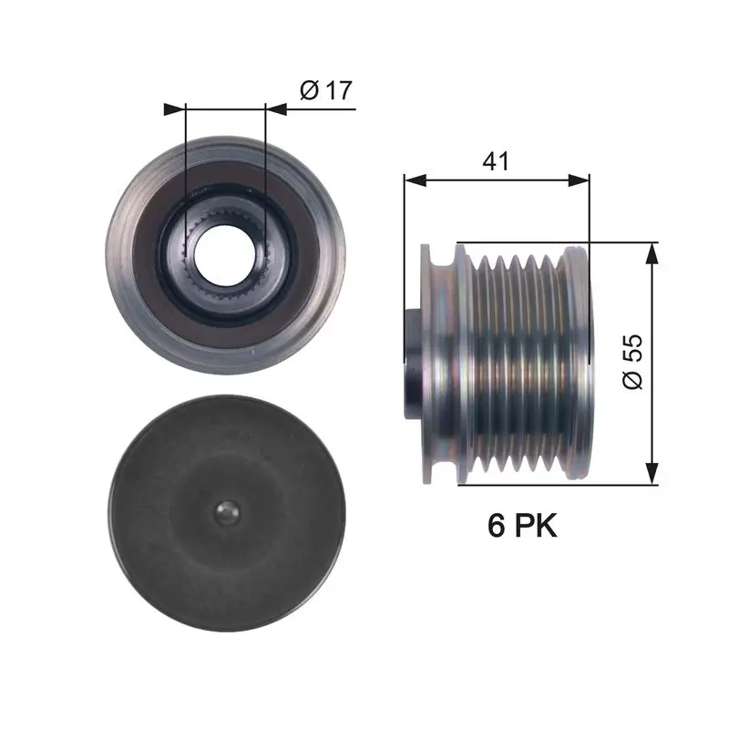 Gates OAP7115 (7789-10089) Обгонный шкив