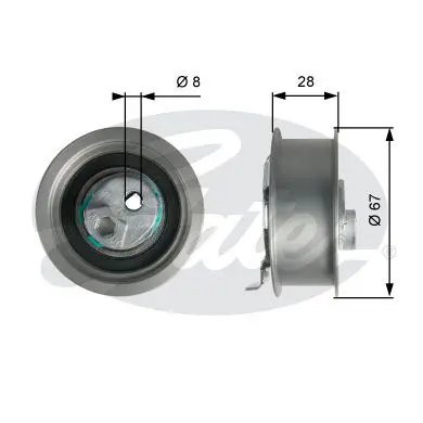 Gates T43237 T43237, Натяжной ролик ремня