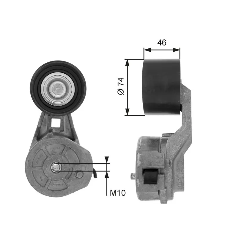 GATES T38602 Ролик натяжения ремня MB