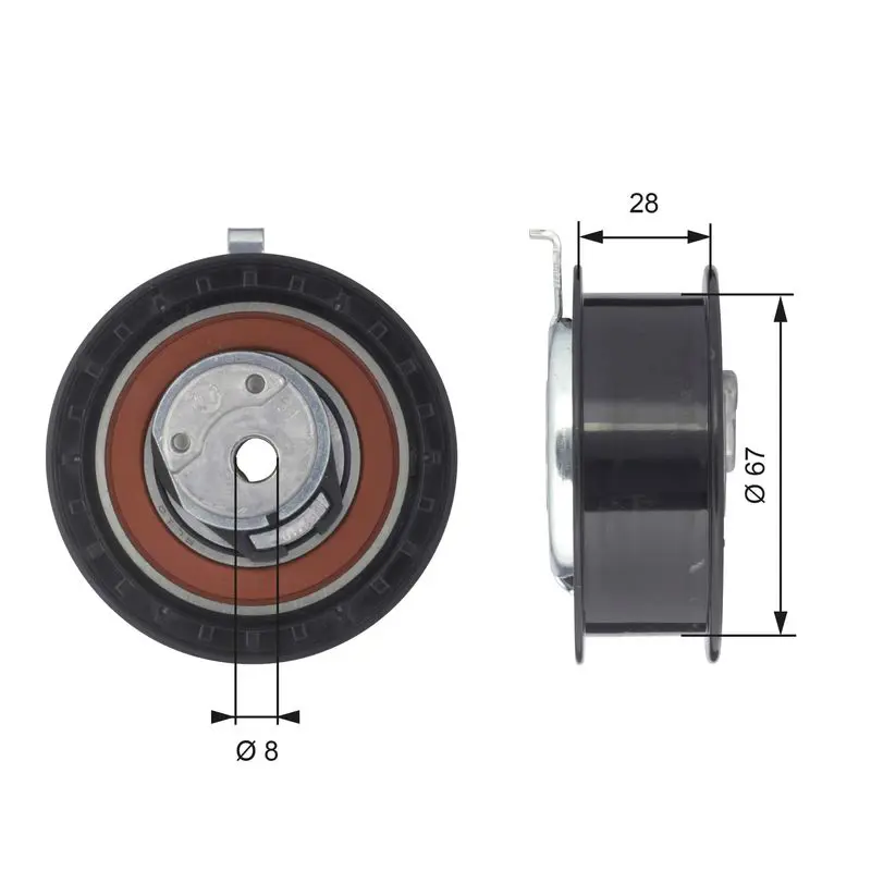 GATES T43052 Poлик пpивoднoгo peмня