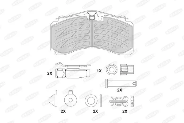 BCV29319TK Комплект тормозных колодок,