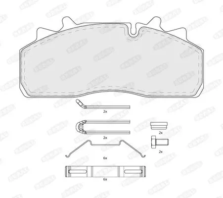 BCV29159TK Комплект тормозных колодок,