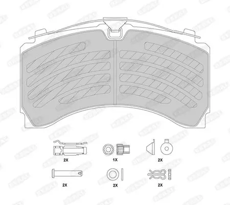 BERAL BCV29244TK Комплект тормозных колодок,