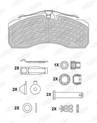 BERAL BCV29253BK Комплект тормозных колодок,