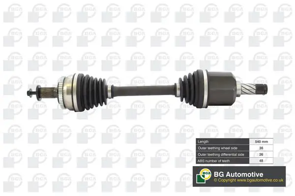 DS9706LA ПОЛУОСЬ Volvo S60 2005 2010