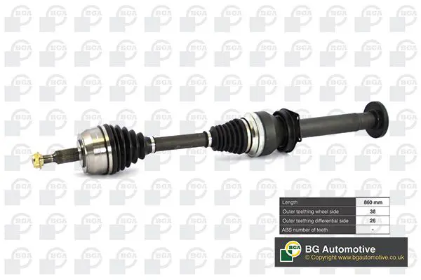 Bga DS9640R Вал приводной передний правый