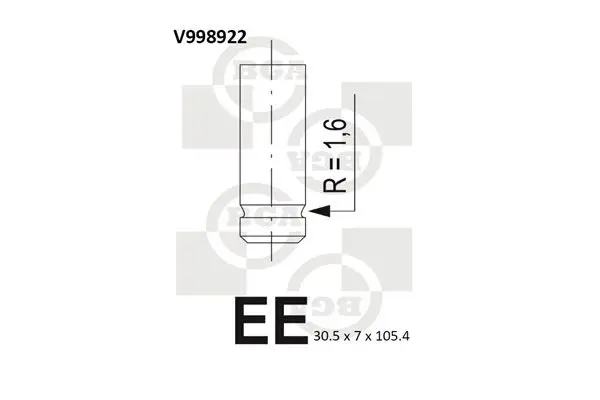 BGA V998922 Клапан впускной