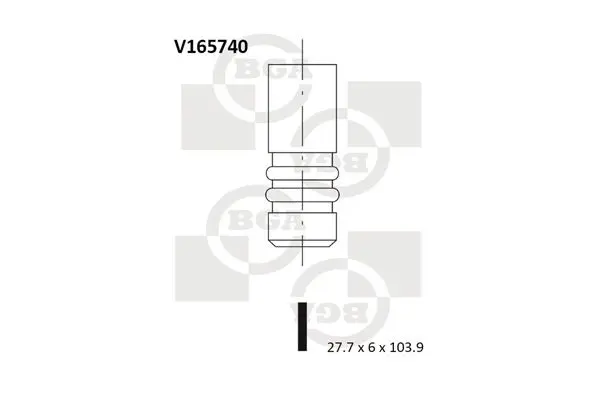 BGA V165740 Клапан двигателя впускной
