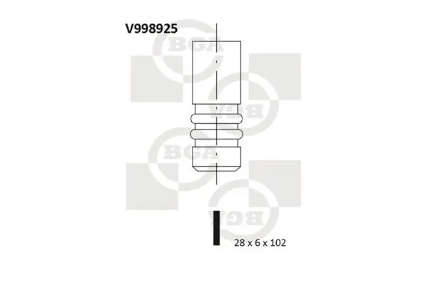 BGA V998925 Клапан выпускной VAG [BZB,