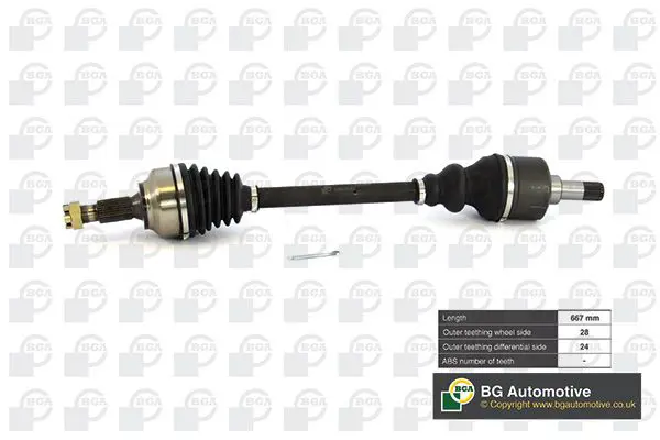 Bga DS6736L Вал приводной передний левый