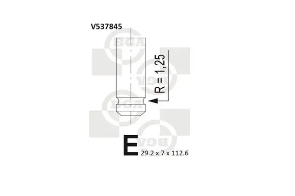 BGA V537845 Клапан двигателя выпускной