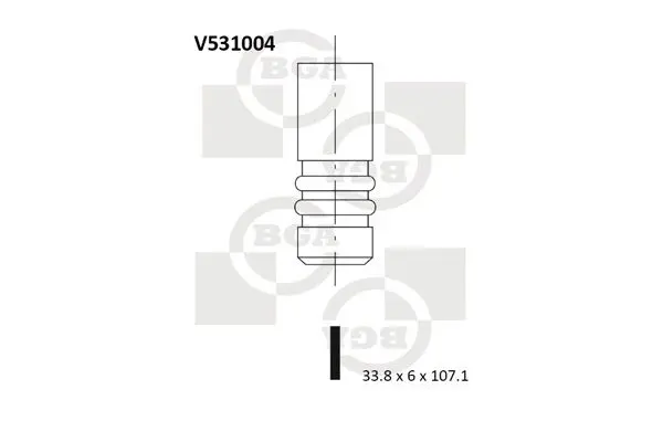 BGA V531004 Клапан двигателя выпускной