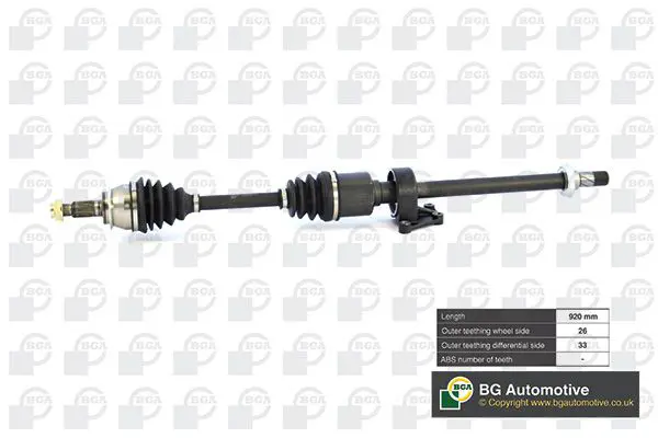 BGA DS0915R Приводной вал