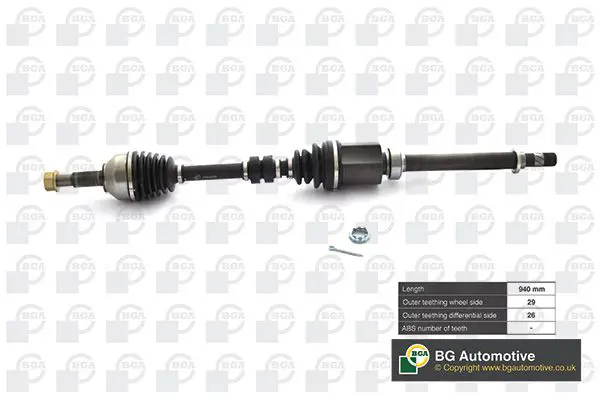 BGA DS6315R ПОЛУОСЬ NISSAN QASHQAI 2009-