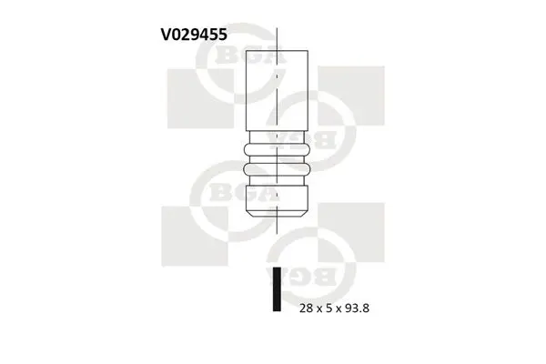 BGA V029455 Клапан впускной OPEL Corsa