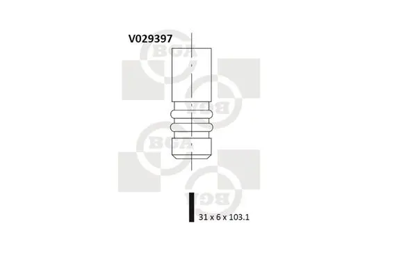 BGA V029397 Клапан двигателя впускной