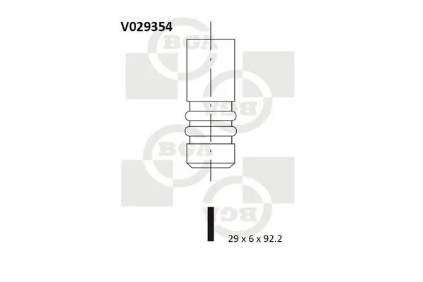 BGA V029354 КЛАПАН 29x6x92.2 EX
