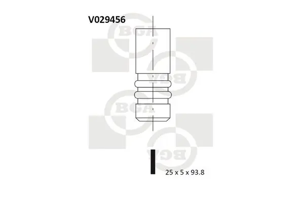 BGA V029456 Клапан двигателя выпускной