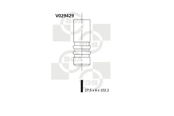 BGA V029429 Клапан двигателя выпускной