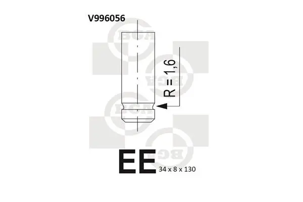 BGA V996056 Клапан выпускной MITSUBISHI