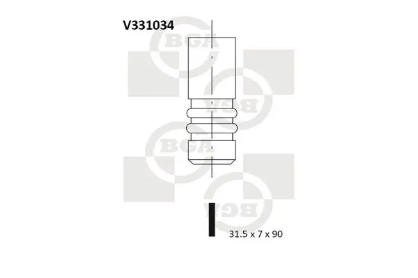 BGA V331034 Выпускной клапан VW [BAC, BPE]