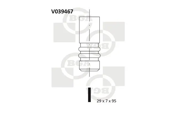 BGA V039467 Клапан двигателя выпускной