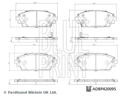 BLUE PRINT ADBP420095 Brake Pad Set, disc brake