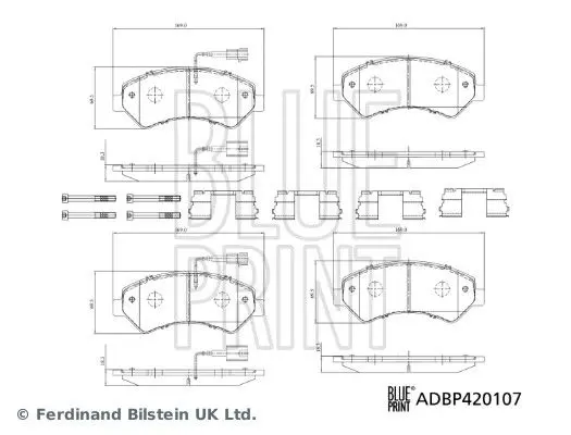 BLUE PRINT ADBP420107 Комплект тормозных колодок,