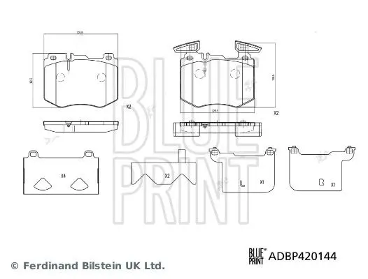 BLUE PRINT ADBP420144 Комплект тормозных колодок,