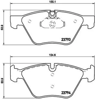 P 06 057X КОЛОДКИ ТОРМОЗНЫЕ ДИСКОВЫЕ BMW