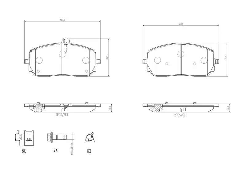 BREMBO P50152 ( P 50 152 ) К-т дисков.