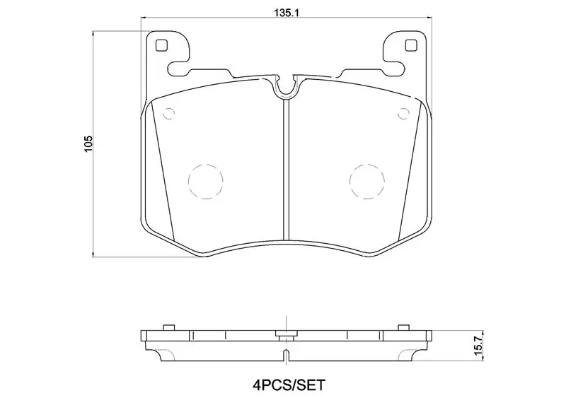 P 44 030 Комплект дисковых тормозных