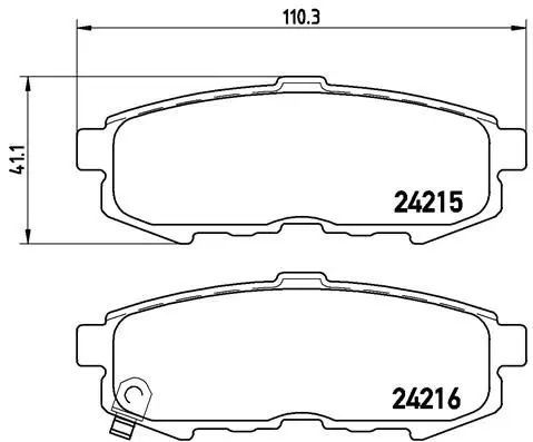 BREMBO P49042 Комплект тормозных колодок
