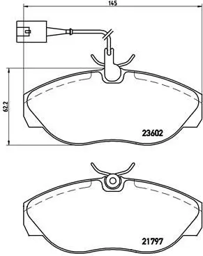 BREMBO P23083 Комплект тормозных колодок
