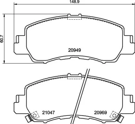 P 54 061 Комплект тормозных колодок,