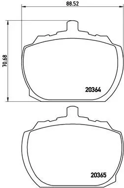 BREMBO P24004 Brake pad set, disc brake