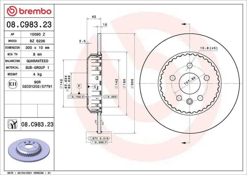 08.C983.23 Тормозной диск