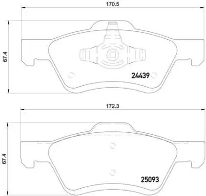 Brembo P24159 Колодки тормозные, комплект