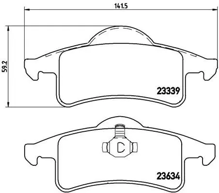 Brembo P37006 Колодки тормозные задние
