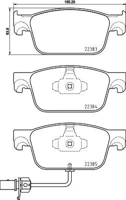 Brembo P85153 Колодки тормозные AUDI A4 (8W2