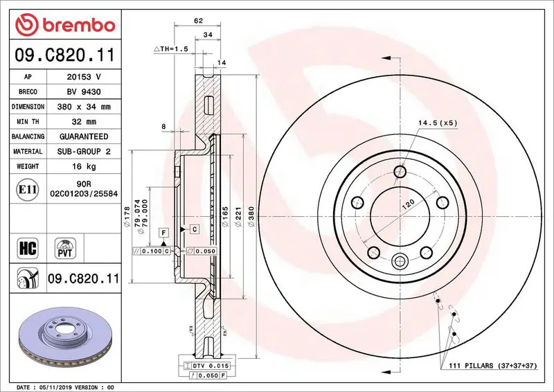 09.C820.11 Тормозной диск