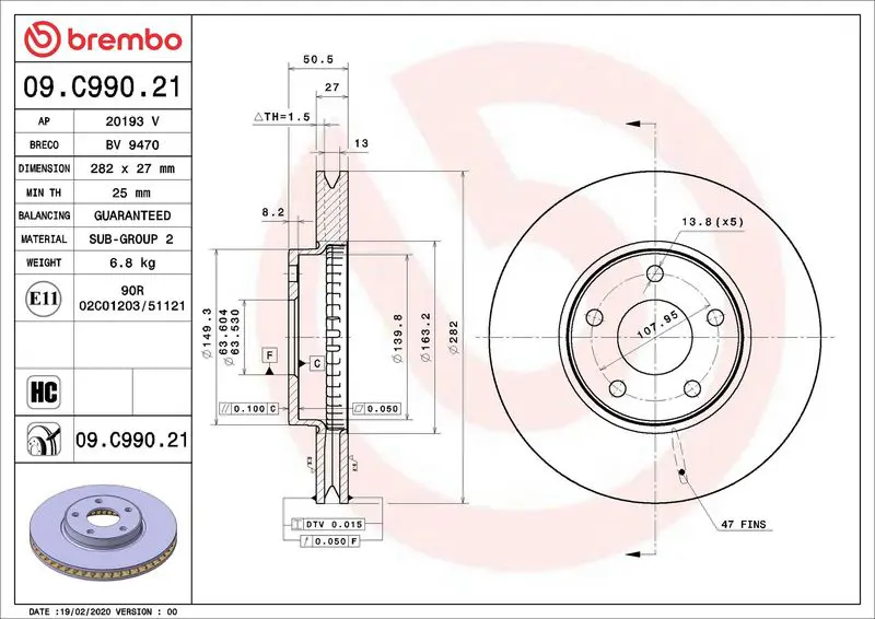 09.C990.21 Тормозной диск
