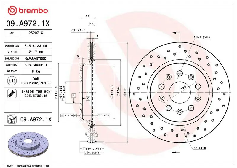 09.A972.1X Brake Disc